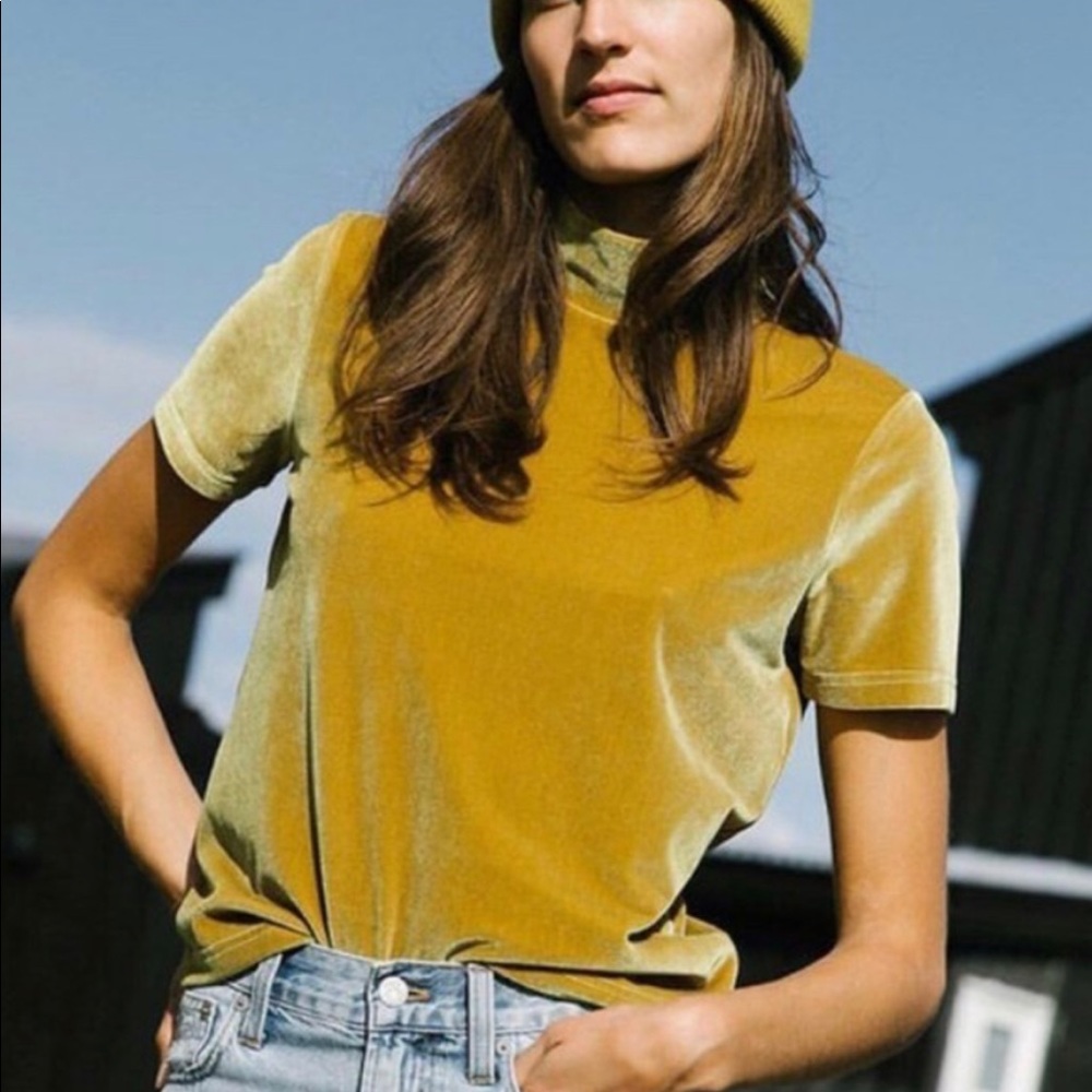 Madewell Velvet Mockneck Tee